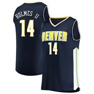 Denver Nuggets Men's DaRon Holmes II Navy Fast Break Jersey - Icon Edition