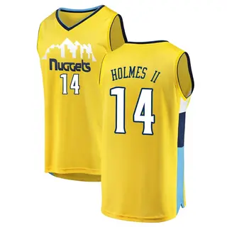 Denver Nuggets Men's DaRon Holmes II Yellow Fast Break Jersey - Statement Edition