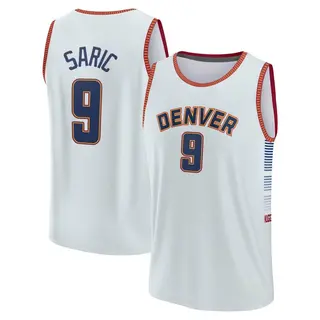 Denver Nuggets Men's Dario Saric Fast Break Silver 2022/23 City Edition Jersey