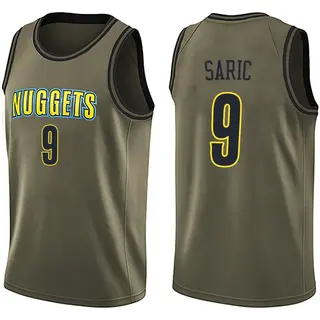 Denver Nuggets Men's Dario Saric Green Swingman Salute to Service Jersey