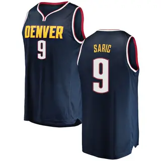 Denver Nuggets Men's Dario Saric Navy Fast Break 2018/19 Jersey - Icon Edition