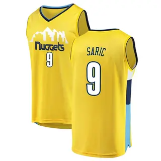 Denver Nuggets Men's Dario Saric Yellow Fast Break Jersey - Statement Edition