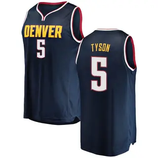 Denver Nuggets Men's Hunter Tyson Navy Fast Break 2018/19 Jersey - Icon Edition