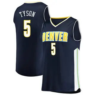 Denver Nuggets Men's Hunter Tyson Navy Fast Break Jersey - Icon Edition