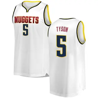 Denver Nuggets Men's Hunter Tyson White Fast Break 2018/19 Jersey - Association Edition