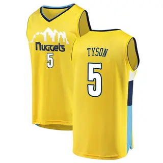 Denver Nuggets Men's Hunter Tyson Yellow Fast Break Jersey - Statement Edition